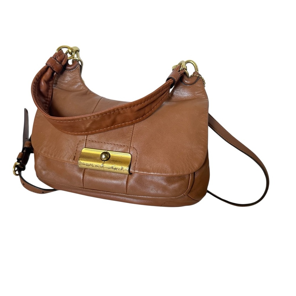 Coach  brown leather  crossbody bag